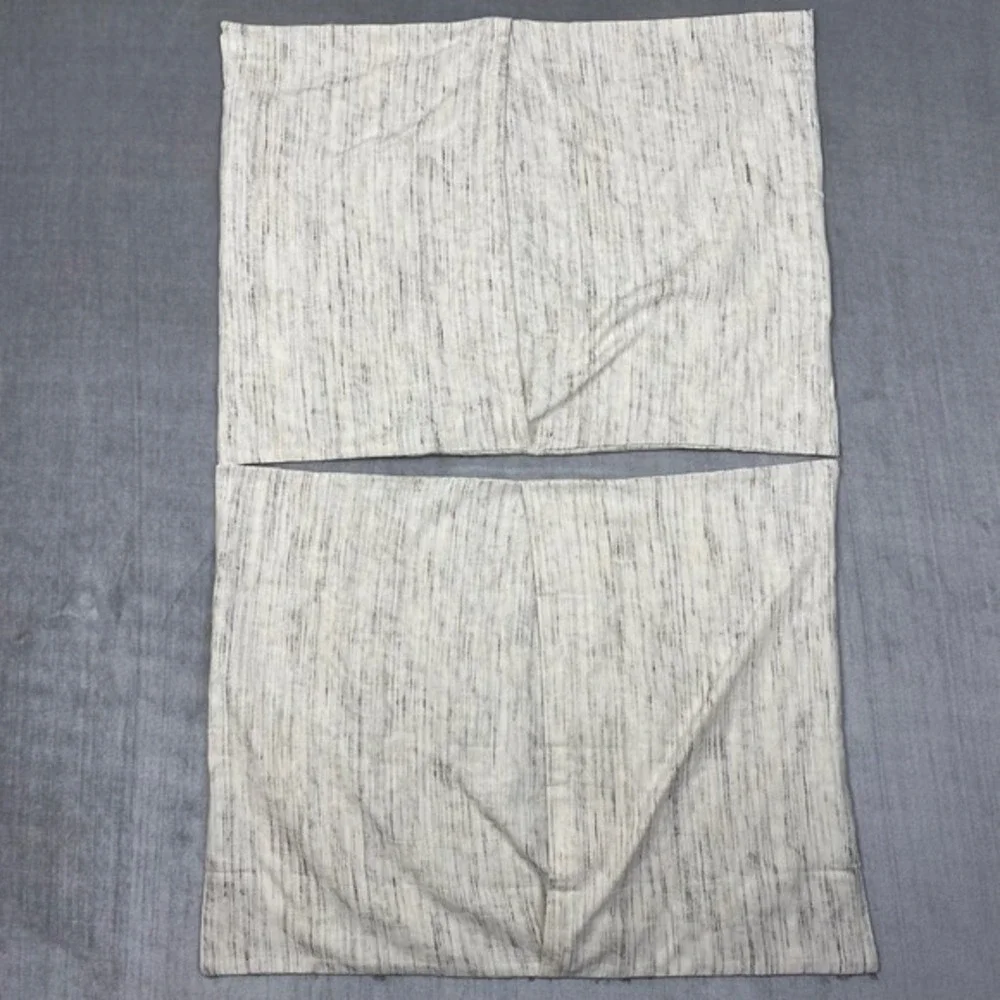 West Elm SET of 2 Shams‎ 20x26 Cream Gray Modern Hygge Minimalist